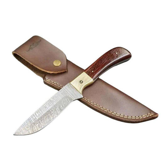 Firestorm Damascus Eland Hunter with Camel Thorn Wood Handle